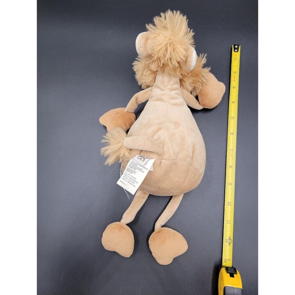 Plush Lion Stuffed Animal 12" Floppy Arms Legs Derpy Brown Cream Smiley - Picture 6 of 9
